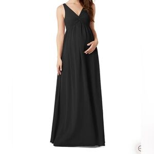 Azazie Yetta Maternity Black Bridesmaid Dress